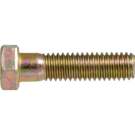 Hex Cap Screw, 5/8-11 Thread, 6 In OAL, 8 Grade, Steel, Yellow Dichromate, Coarse Thread